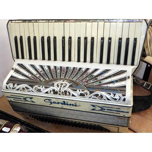 188 - A Aquila piano accordion together with a Gardini accordion (2)