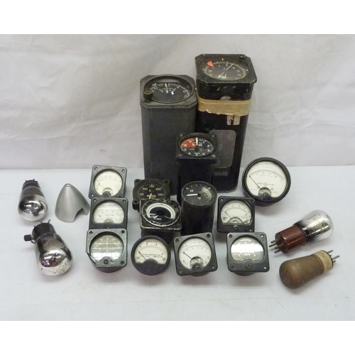 408 - A collection of Air Ministry aircraft instruments, various valves etc