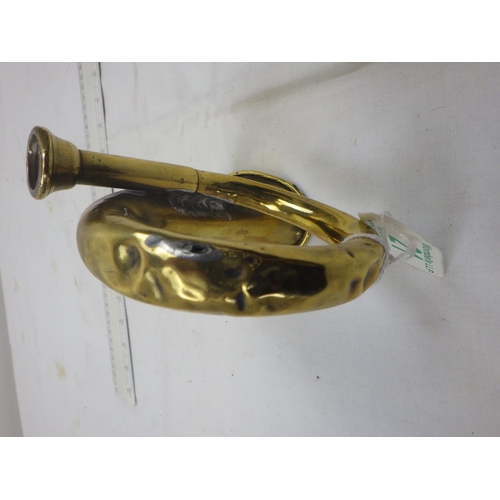 21 - John Breckitt, A Mail Guard brass horn, af small hole, dents, From the collection of the late Mr Dar... 