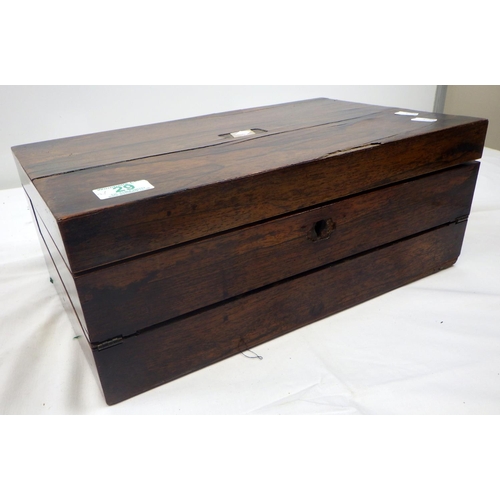 29 - A rosewood writing slope together with a lacquered box etc all AF, From the collection of the late M... 