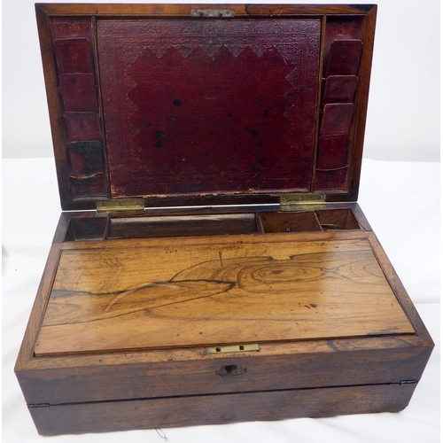 29 - A rosewood writing slope together with a lacquered box etc all AF, From the collection of the late M... 