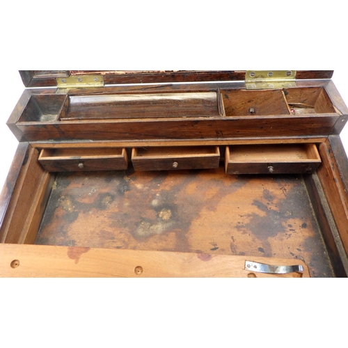 29 - A rosewood writing slope together with a lacquered box etc all AF, From the collection of the late M... 