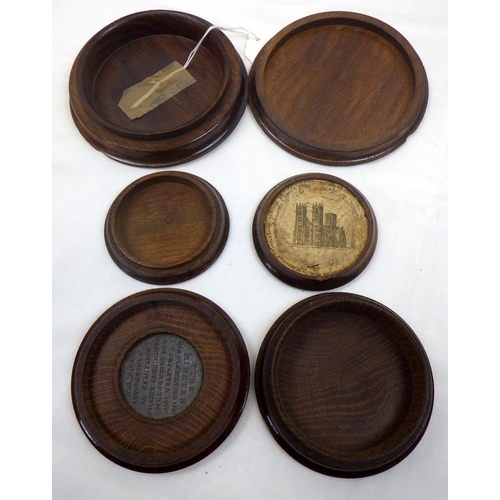 5 - Four turned circular boxes made from York Minster ruins 1829 (4), From the collection of the late Mr... 