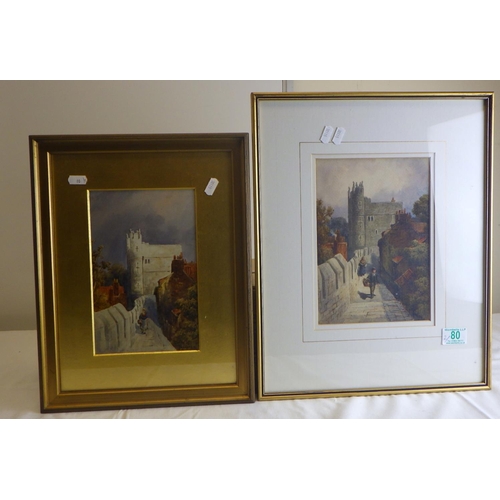 80 - Tom Dudley (1857-1935). Two framed watercolours 