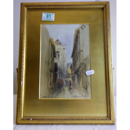 81 - Tom Dudley (1857-1935). Three framed watercolours- 