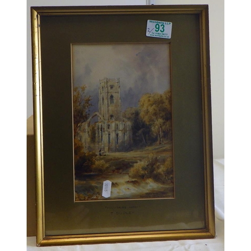 93 - Tom Dudley (1857-1935). Two framed watercolours 