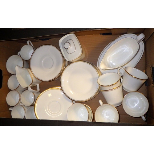 194 - A large qty of Royal Doulton Gold Concord dinner and tea ware (2)