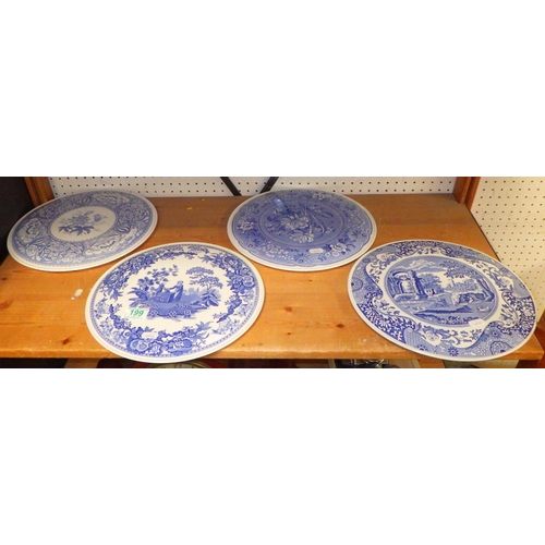 199 - Four Spode cake plates 30cm diameter (4)