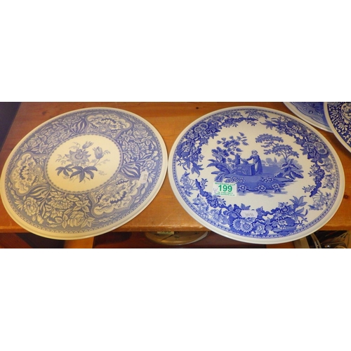 199 - Four Spode cake plates 30cm diameter (4)