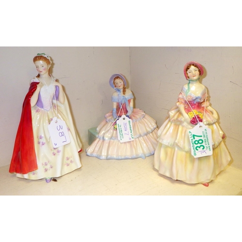 387 - Three Royal Doulton figures: Irene, Bess & Day Dreams (3)