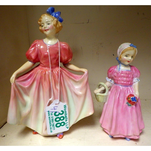 388 - Four Royal Doulton figures: The Little Pig, Tinkle Bell, Babie & Sweeting (4)