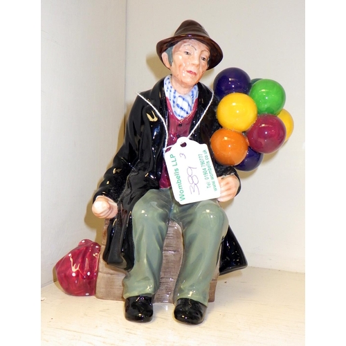 389 - Three Royal Doulton figures: Pamela, The old balloon seller & The balloon man (3)