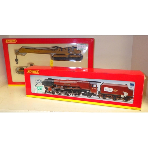 397 - A Hornby 75 Ton Brake Crane & Princess Coronation Class City Of Leeds. (2) All Loco's recently teste... 