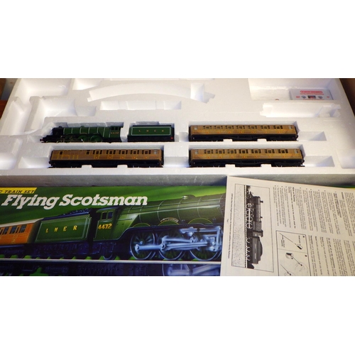 398 - Hornby Railways The Flying Scotsman and the Mighty Mallard train sets, incomplete missing track & ac... 