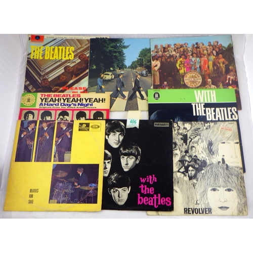 406 - Eight Beatles Lps