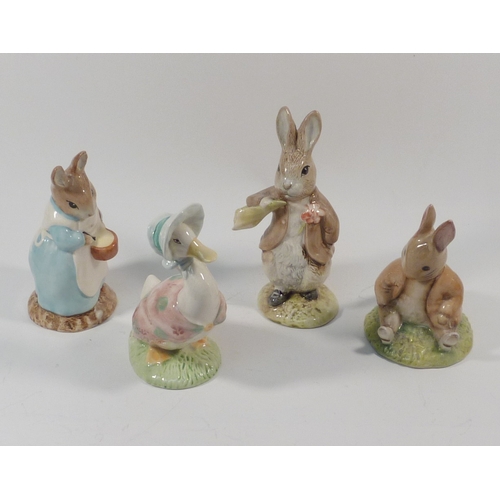 106 - Ten various Beatrix Potter figurines, Royal Albert and Beswick back stamps.
