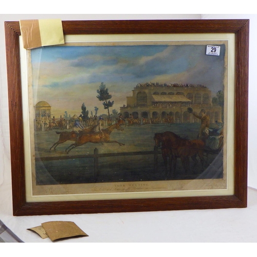 29 - A 19thC York Meeting print 