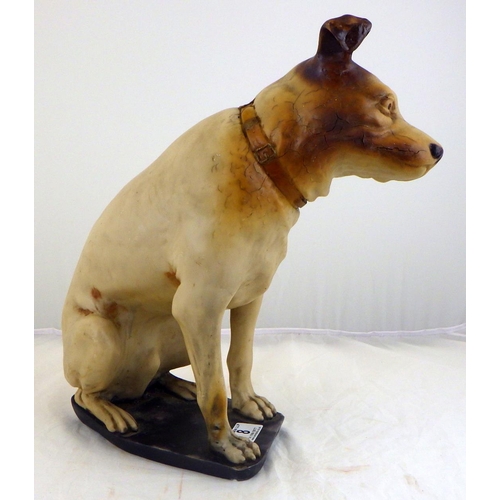8 - A resin HMV style dog 36cm tall