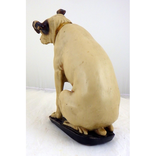8 - A resin HMV style dog 36cm tall