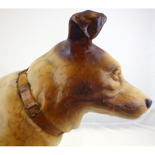 8 - A resin HMV style dog 36cm tall