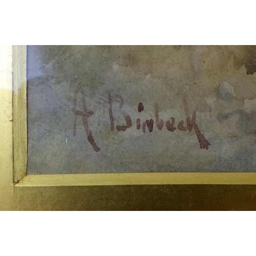 53 - Two A Binbeck coastal watercolours 80 x 60cm