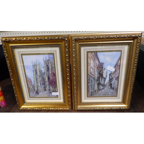 73 - A Balmoral Cottage H.R.H Prince of Wales print together with further prints, a Spode ER II Golden Ju... 