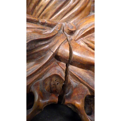 111 - Two carved Oriental figures together with a small metal box af (3)