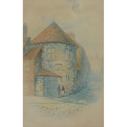 5 - George Fall: St Mary's Hamlet, watercolour.  15 x 23.5cm presented in a mount and frame.  From the c... 