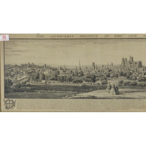 50 - The South East Prospect of the City of York, print after Samuel & Nathaniel Buck, originally publish... 