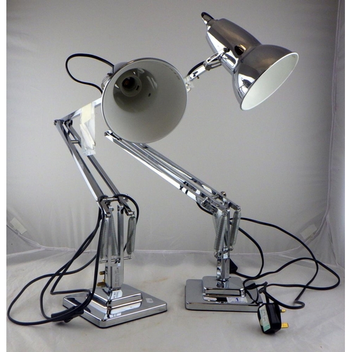 1 - Two Anglepoise chrome plated lamps (2)