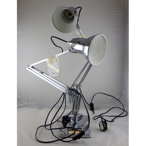 1 - Two Anglepoise chrome plated lamps (2)