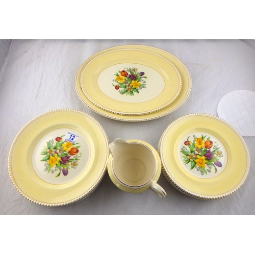 12 - A qty of floral Solian table ware