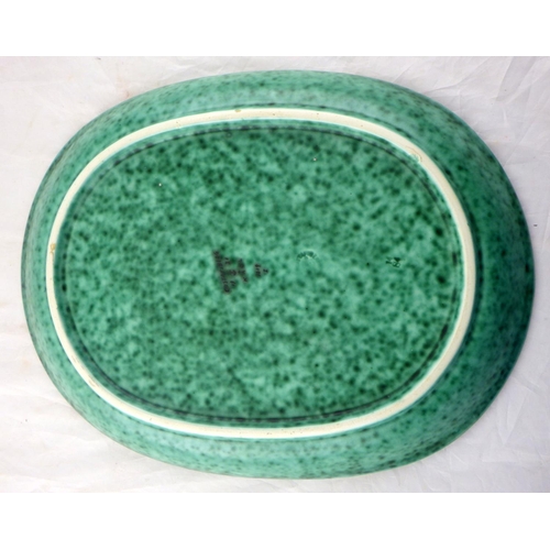 2 - A Gustavsberg oval plate 34cm wide, stamped 1931 KAGL