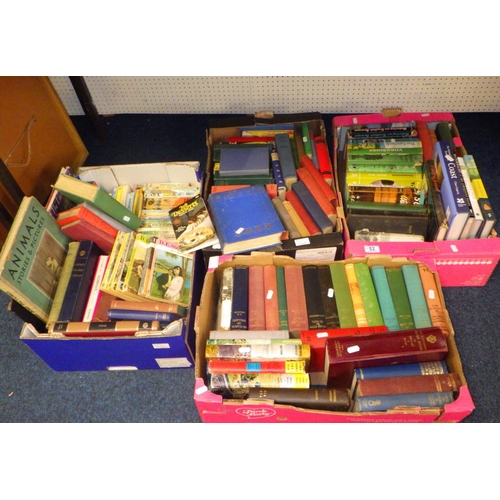 52 - Four boxes of misc books to include Yorkshire interest etc (4)