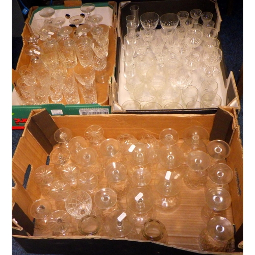 54 - Three boxes of various drinking glasses