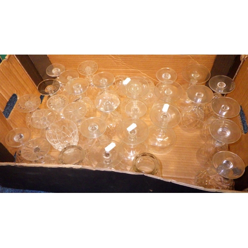 54 - Three boxes of various drinking glasses