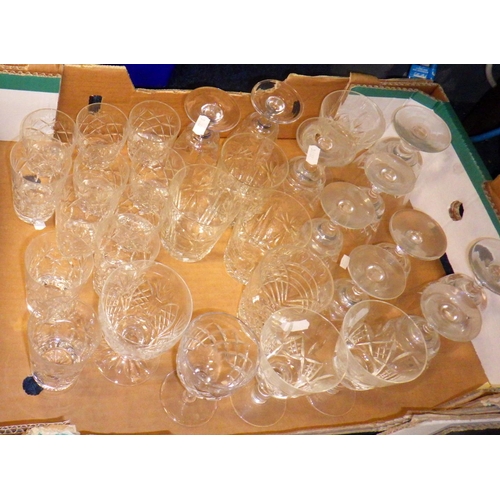 54 - Three boxes of various drinking glasses