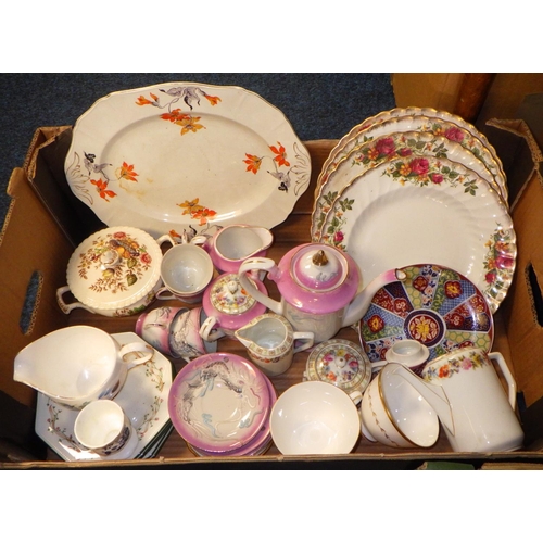 66 - Five boxes of misc ceramics to include jug & bowl, Mailing etc (qty) AF