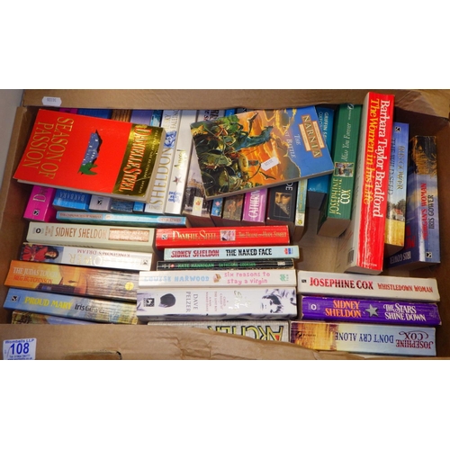 108 - A qty of various cookery books, vintage books together with a qty of paper backs (3)