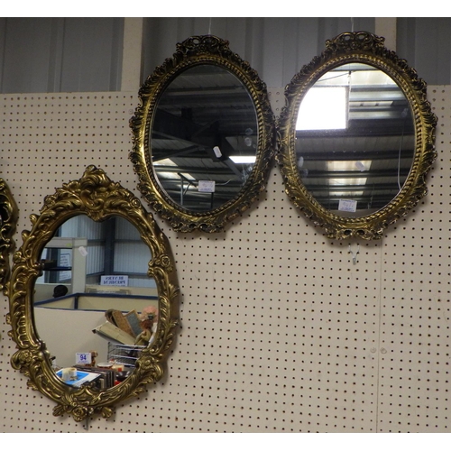 94 - Six 20thC plaster gilt mirrors