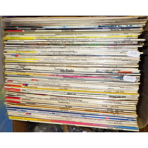 166 - Two boxes of mainly opera Lps (2)