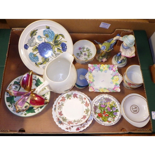 169 - A qty of misc ceramics and glass to include Castleford dump, Royal Worcester figure etc (2)