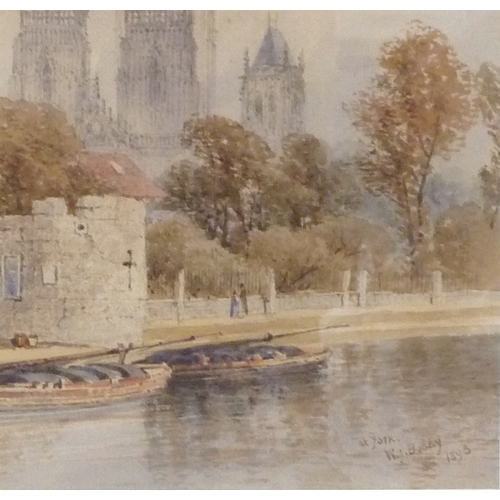 21 - William James Boddy: York Minster from St Mary's Tower, watercolour signed lower right and dated 189... 