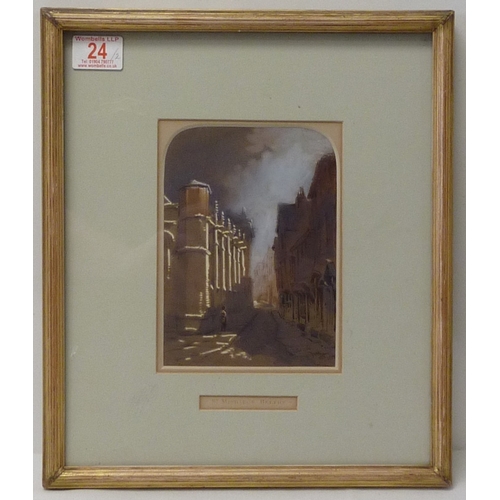 24 - William James Boddy: St Michael's Belfry, Petergate, York watercolour signed lower right and dated 1... 