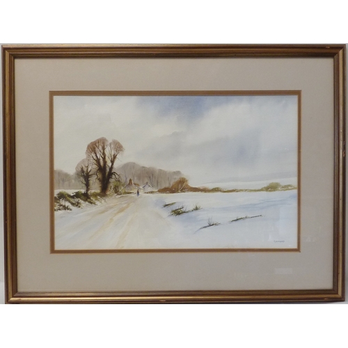 71 - Various landscape paintings, most watercolours, 19th cent and later.   From the collection of the la... 