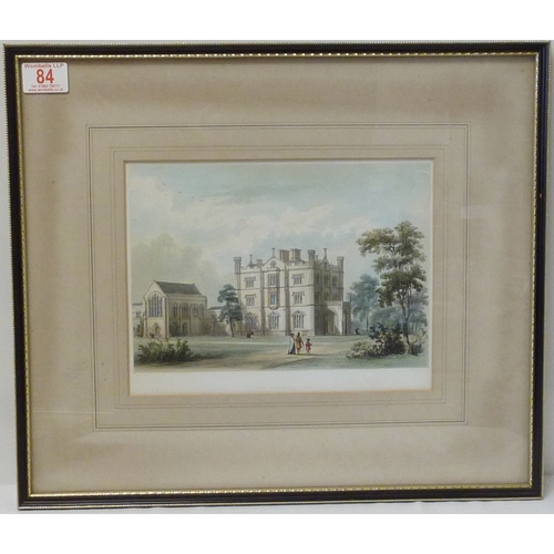 84 - The Deanery York, 19th engraving 27 x 20.5cm presented in a mount and frame; Wren, limited edition p... 