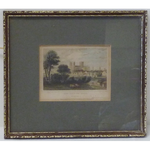 84 - The Deanery York, 19th engraving 27 x 20.5cm presented in a mount and frame; Wren, limited edition p... 