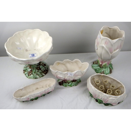 311 - Five Sylvac crocus pattern planters