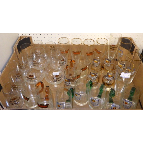 388 - Six boxes of misc glass to include German beer glasses, misc ceramics and glass ware together with a... 