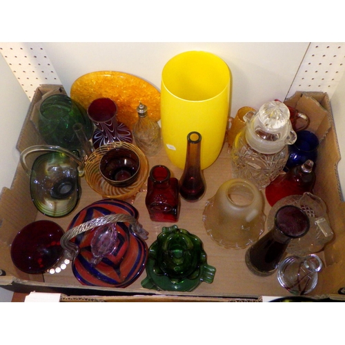 112 - Various coloured glass etc (2)